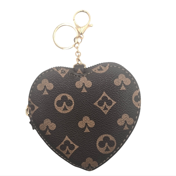 No Brand - Heart-Shaped Brown Keychain - Picture 2 of 9